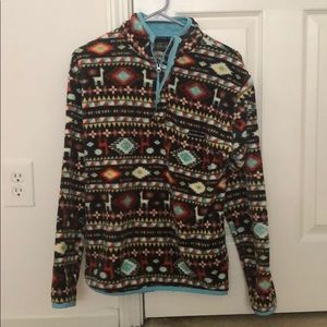 Southern Marsh Tops - Southern Marsh Patterned Sherpa Pullover Southern Marsh Tops - Southern Marsh Patterned Sherpa Pullover